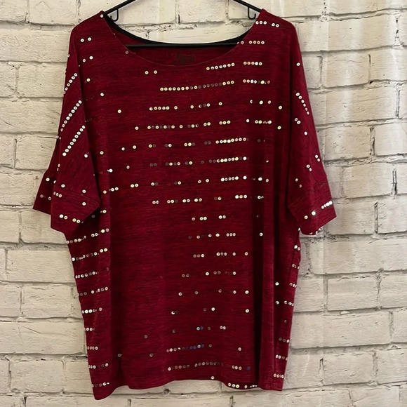 rock 47 Tops - Women’s Rock 47 sequin crop top XXL